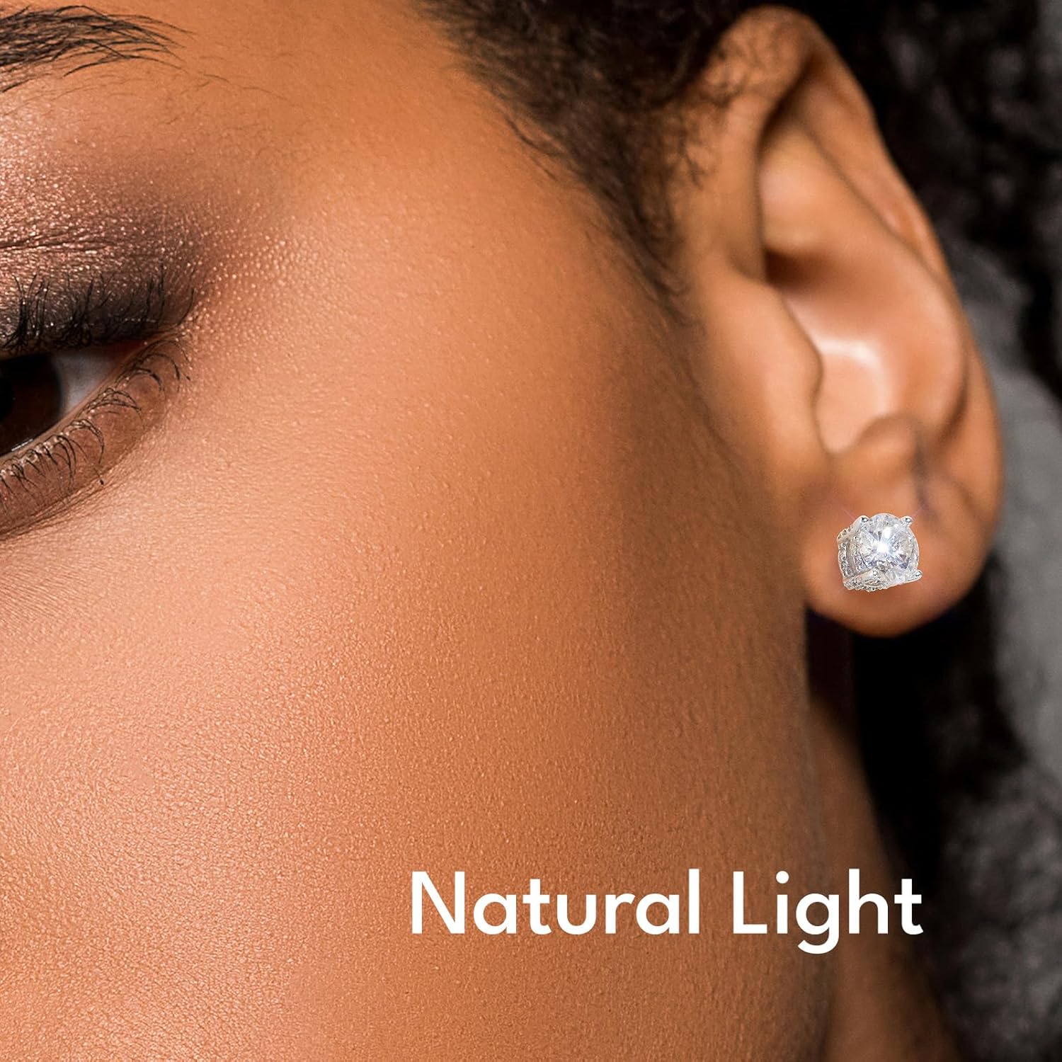 KRKC Moissanite Earrings, Lab Grown Diamond Stud Earrings for Women, 14K Golden Plated Sterling Silver, Bloom Design, 2 Carat D Color VVS1, Hypoallergenic, Gift for Wife, Mom, Her - Image 2