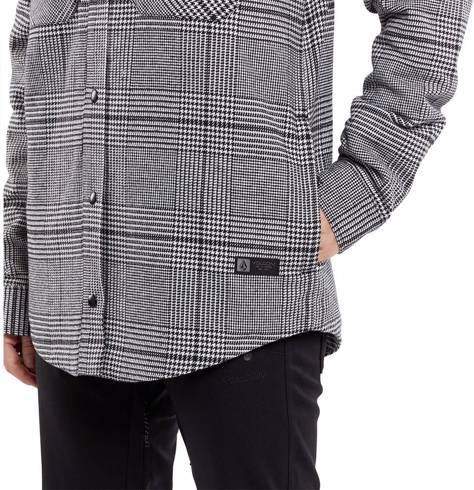 Volcom Women's Hooded Flannel Snowboard Ski Winter Hooded Shirt Jacket
