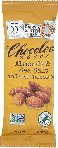 Chocolove, Almonds & Sea Salt in Dark Chocolate Bar, 1.3 Ounce