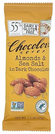 Chocolove, Almonds & Sea Salt in Dark Chocolate Bar, 1.3 Ounce