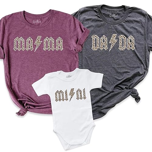 Miniatura 5 de Mama Dada Mini Shirt, Matching Mommy and Me, Mama Leopard Tee, Family Gift Shirt, Gift For Dad, Gift For Mom, Matching Family Tee, Mommy and Me,
