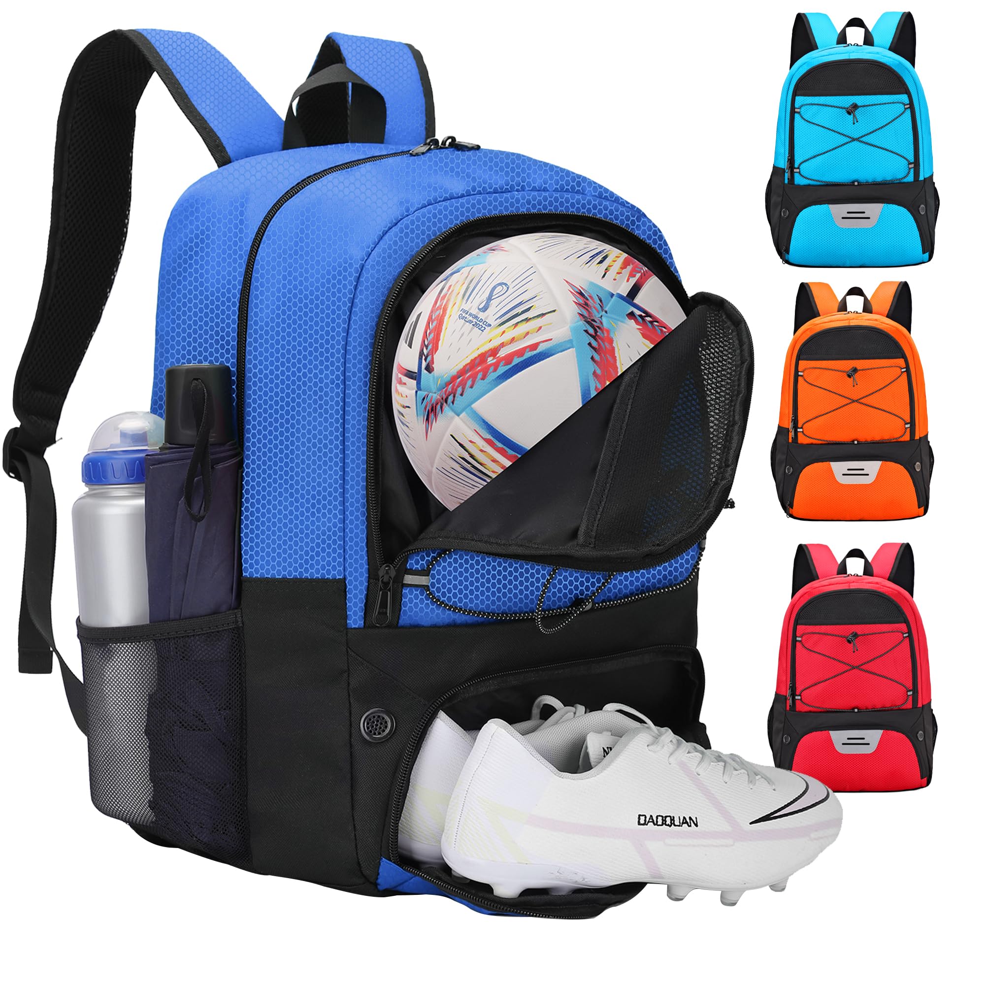 Hsmihair Soccer Bag-Soccer Backpack&Backpack for & Football Volleyball & Basketball,with Ball Compartment and Separate Cleat