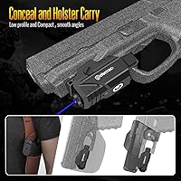 Vista 6 de Defentac - Visor láser para pistola/arma de mano, haces magnéticos recargables para armas con riel, compatible con Taurus G2C G3 G3C