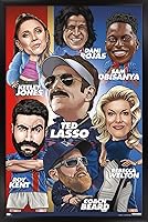 Vista 1 de Trends International Ted Lasso - Character Grid Wall Poster, 22.4L x 14.7W, Black Framed Version