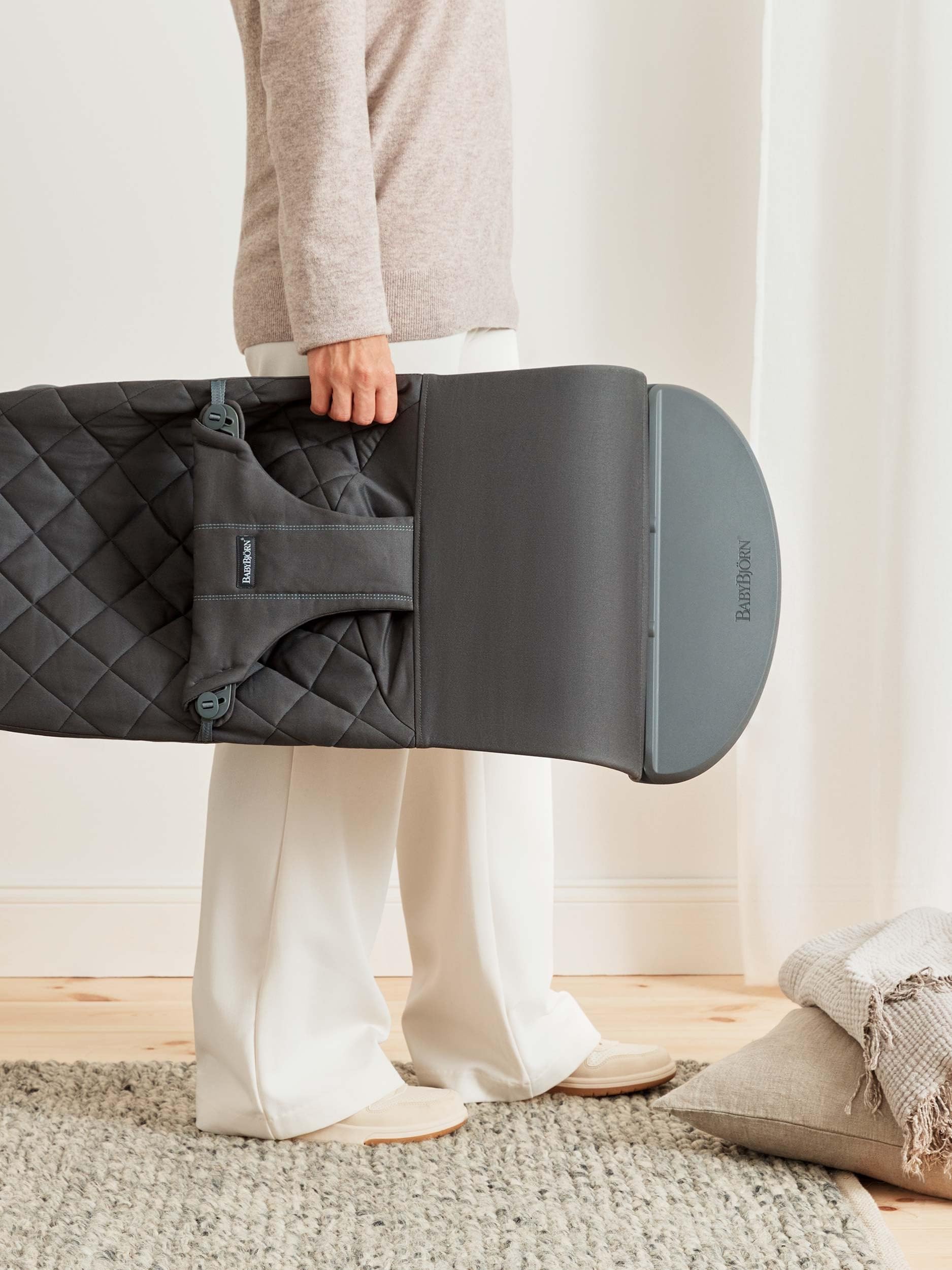 BabyBjörn Transat Bliss, Tissé, Matelassage classique, Anthracite