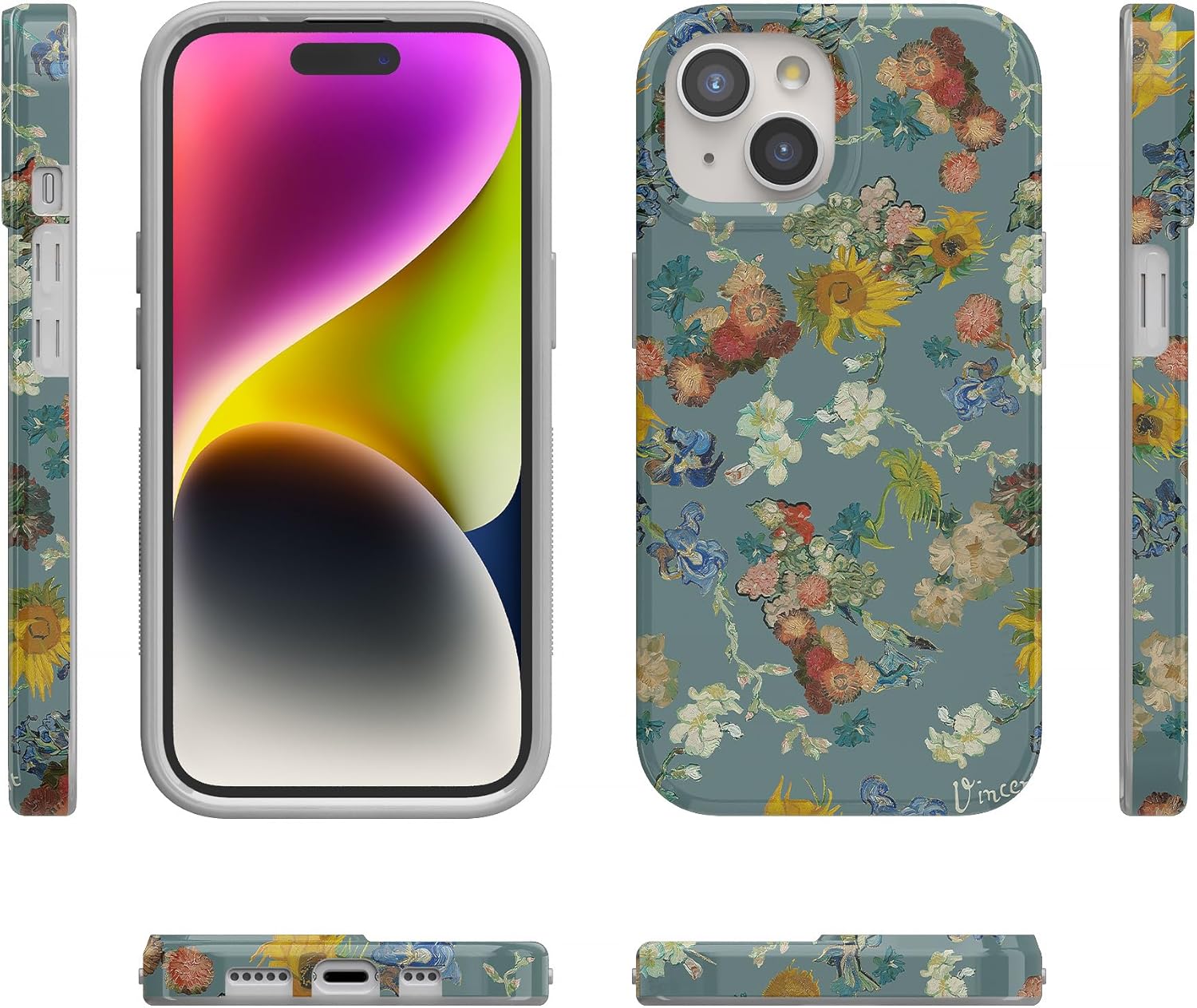 Casely iPhone 15 Plus Case | Van Gogh | Vincent's Flowers | Compatible with MagSafe | Classic Ultra Slim Design
