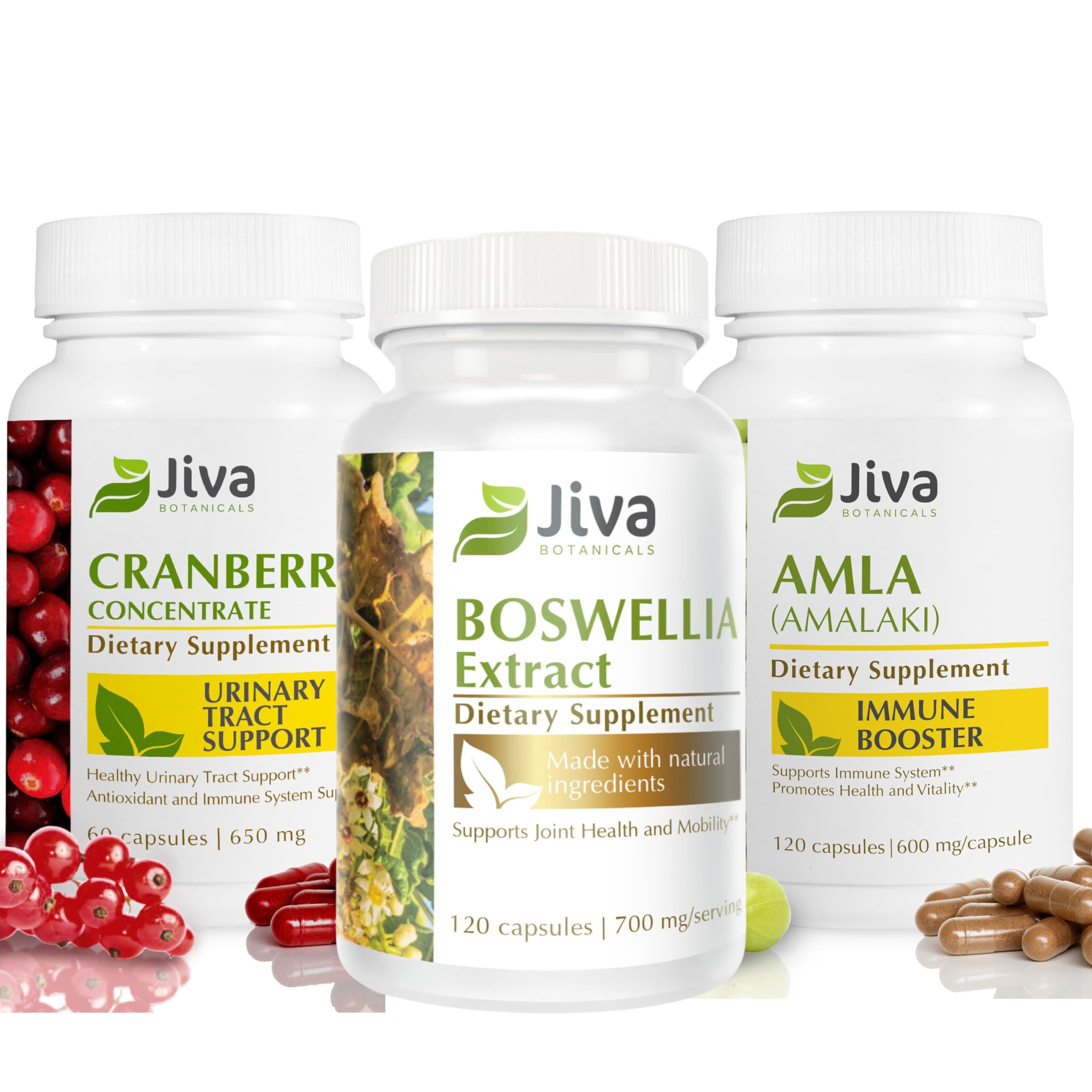 Jiva BotanicalsAmla (Amalaki) and Cranberry for Women 60 Capsules with Boswellia Extract 120 Capsules