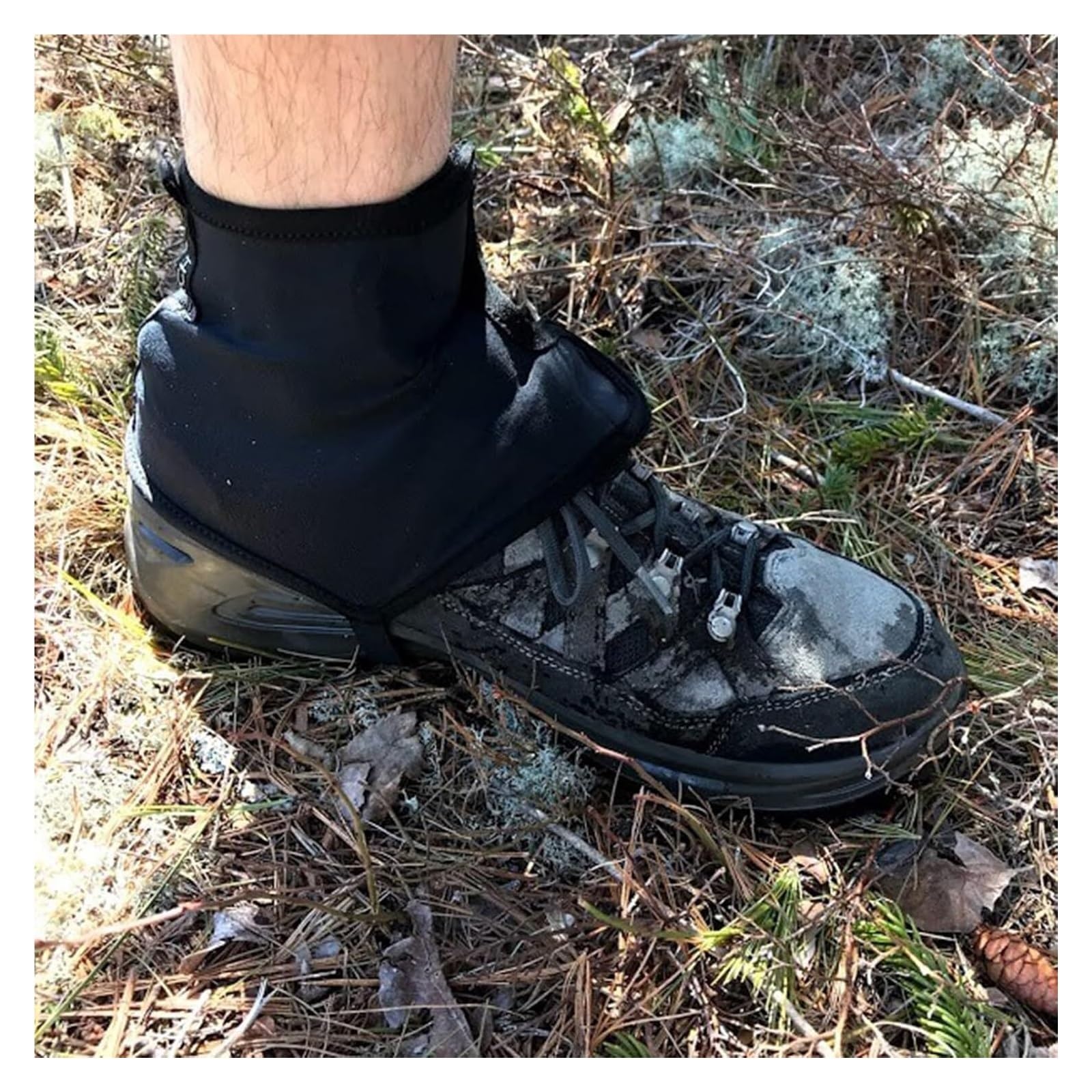 KEuLen Wandergamaschen, Gamaschen Wandern, Mit reflektierenden Streifen und Metallhaken for Schneeschuhe, geeignet for jedes schlechte Wetter(Large/X-Large)