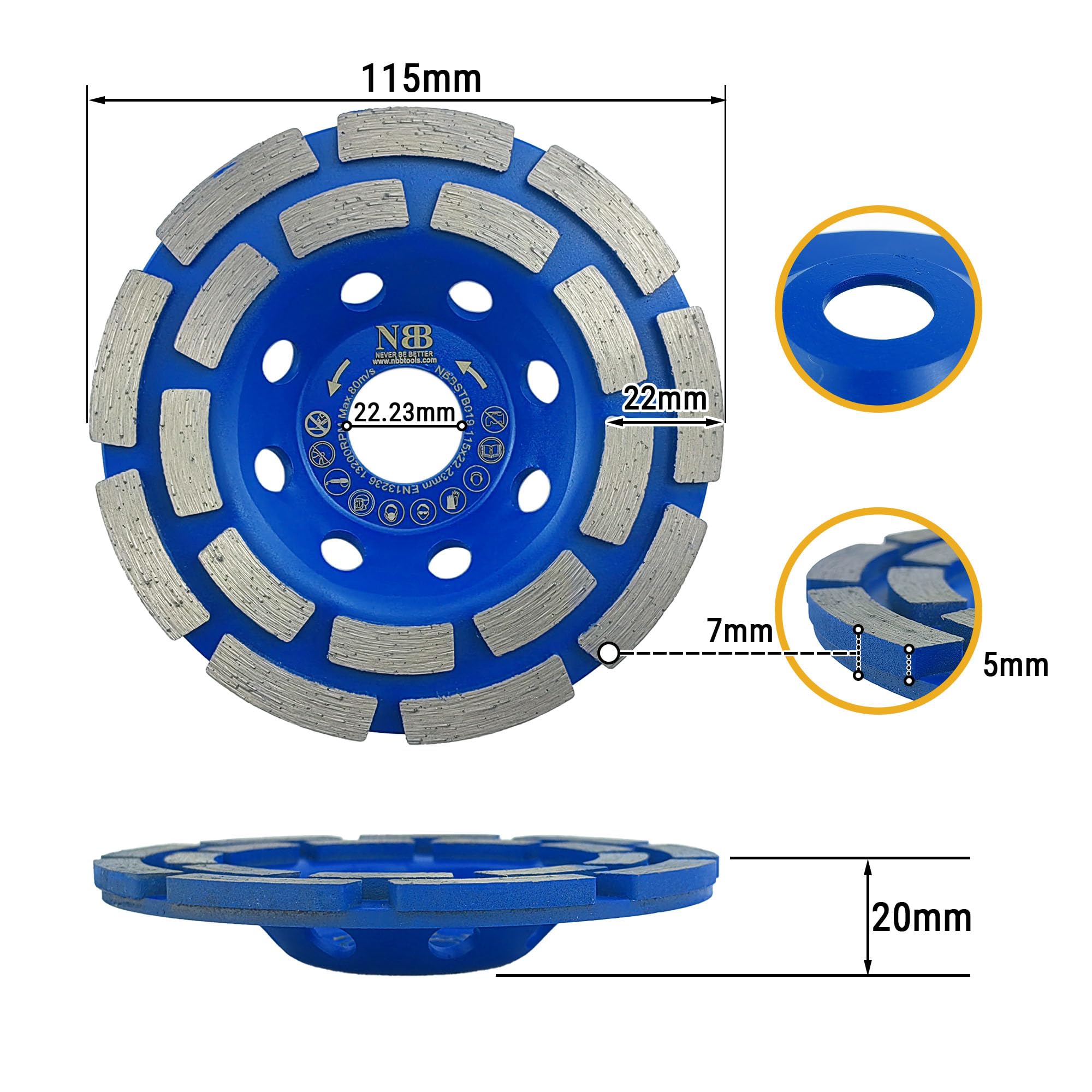 Dremel 952 - Lot De 3 Meules à Rectifier En Oxyde D'Aluminium - Pour Métaux, Fonte, Soudure, Rouille