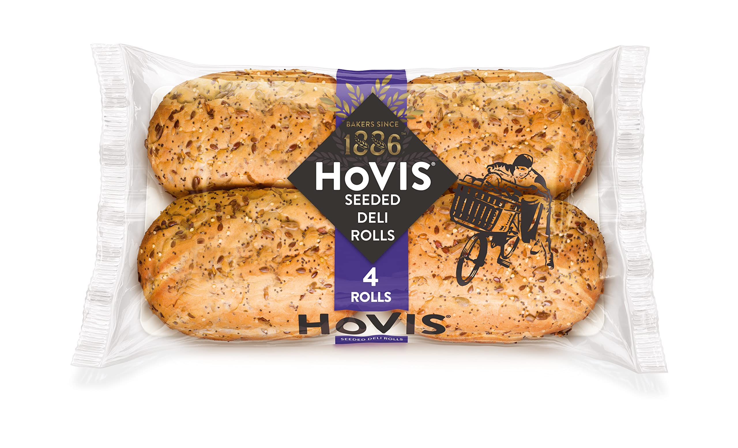 Hovis Seeded Deli Rolls, Pack of 4