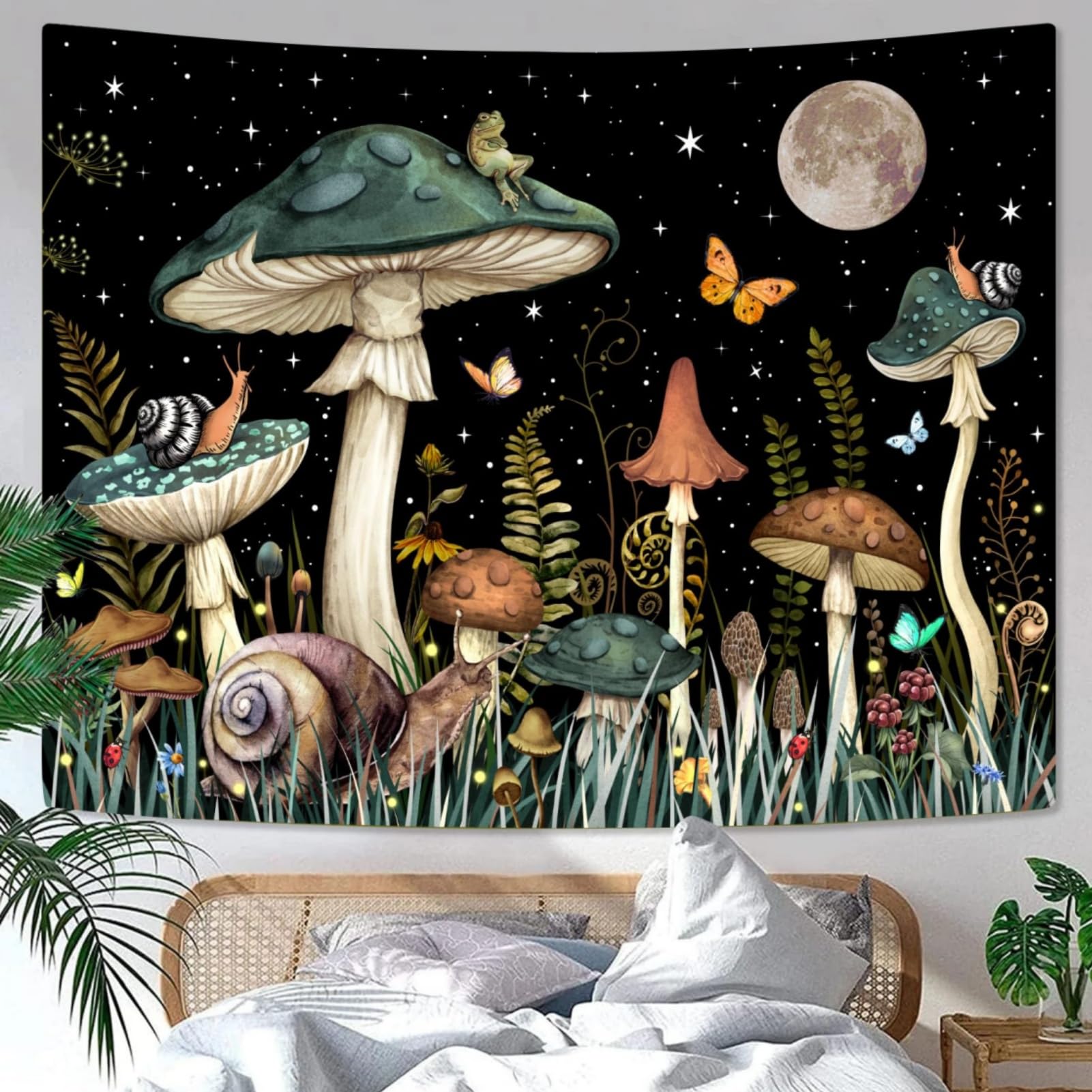 Sun & Moon Tapestry - Boho Floral Wall Hanging -7 Sun & Moon Tapestry - Boho Floral Wall Hanging -7