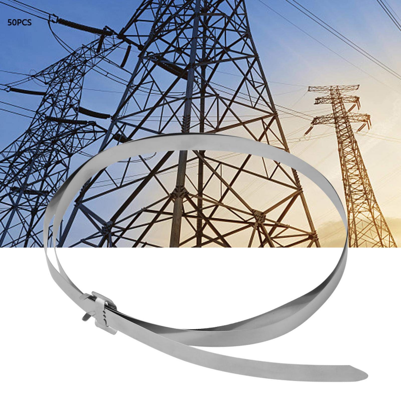 Fascette per cavi, fascette per cavi con acciaio inossidabile, cavi industriali per cavi di ingegneria energetica 10 mm * 1 m