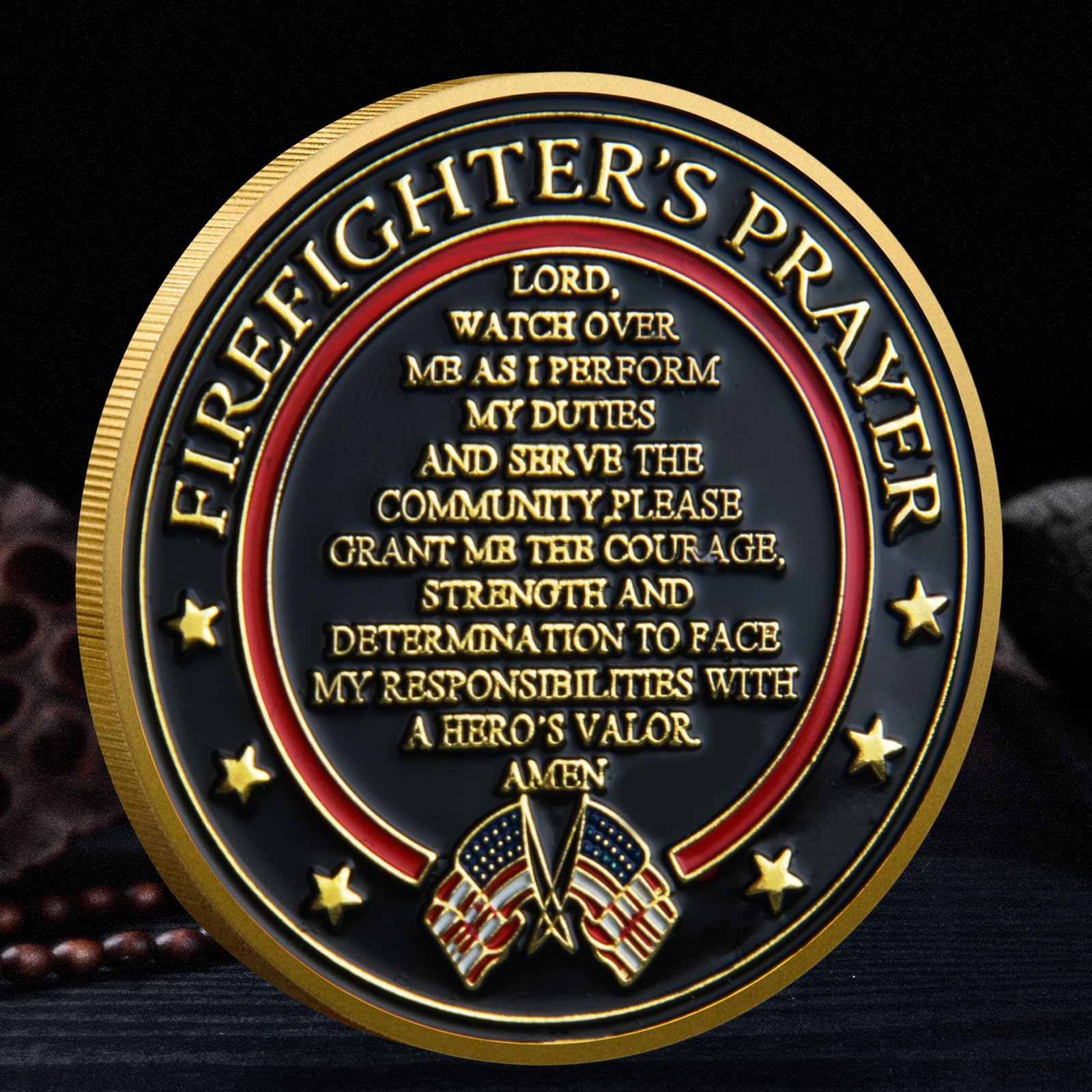 Pièce de monnaie Saint Florian Patron of Firefighter Challenge Cadeau pour pompier