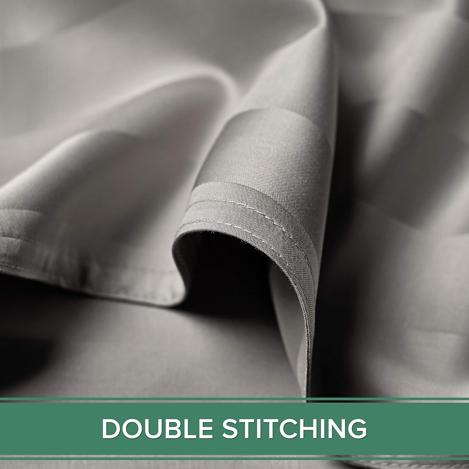 Pure Bamboo Queen Sheets, Genuine 100% Organic Viscose Derived from Bamboo Bed Sheet Set, Luxuriously Soft & Cooling, Double Stitching, 2 Year Quality Promise (Queen, Jacquard Silver) - Image 6