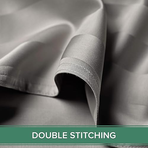 Miniatura 5 de Juego de sábanas de bambú puro, juego de 4 piezas, 100% bambú orgánico, increíblemente suave, se adapta a colchones de hasta 16", 1 sábana bajera, 1