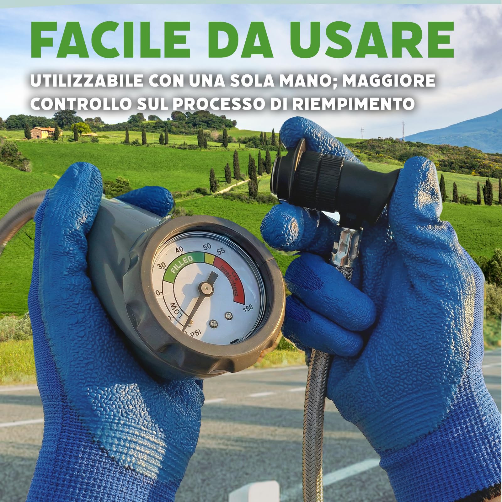 Fluido refrigerante R1234yf gas con olio, tubo e adattatore YF – Ricarica climatizzatore auto – 2x 235 g – ECO