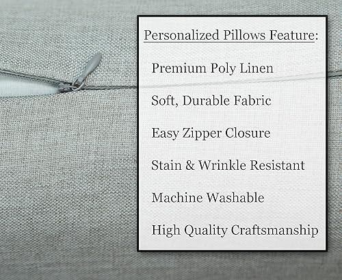 Miniatura 4 de Almohada de boda personalizada, almohada personalizada con nombre de pareja con corazón, regalo de boda romántico, regalo de compromiso, almohada