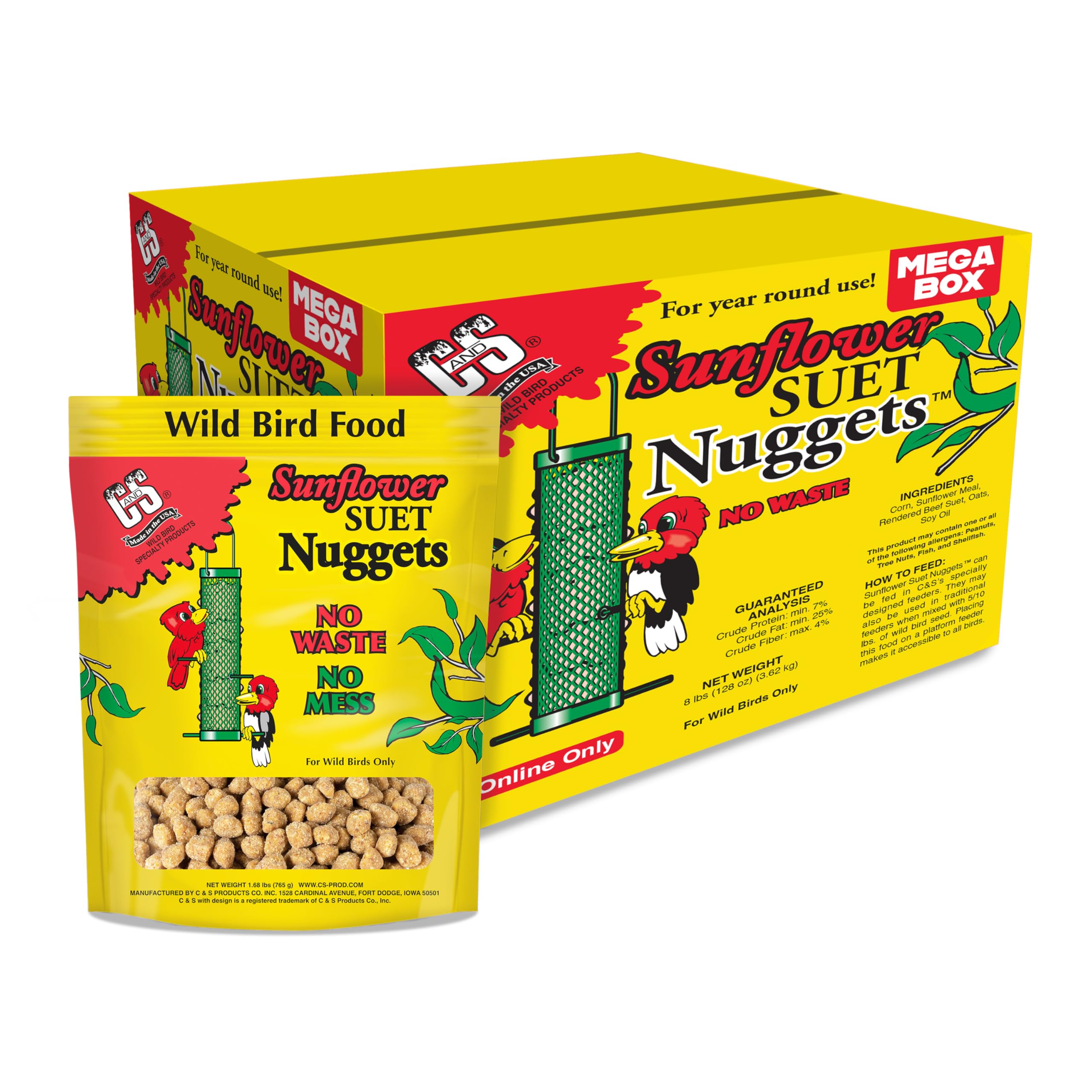 C&S Sunflower Suet Nuggets