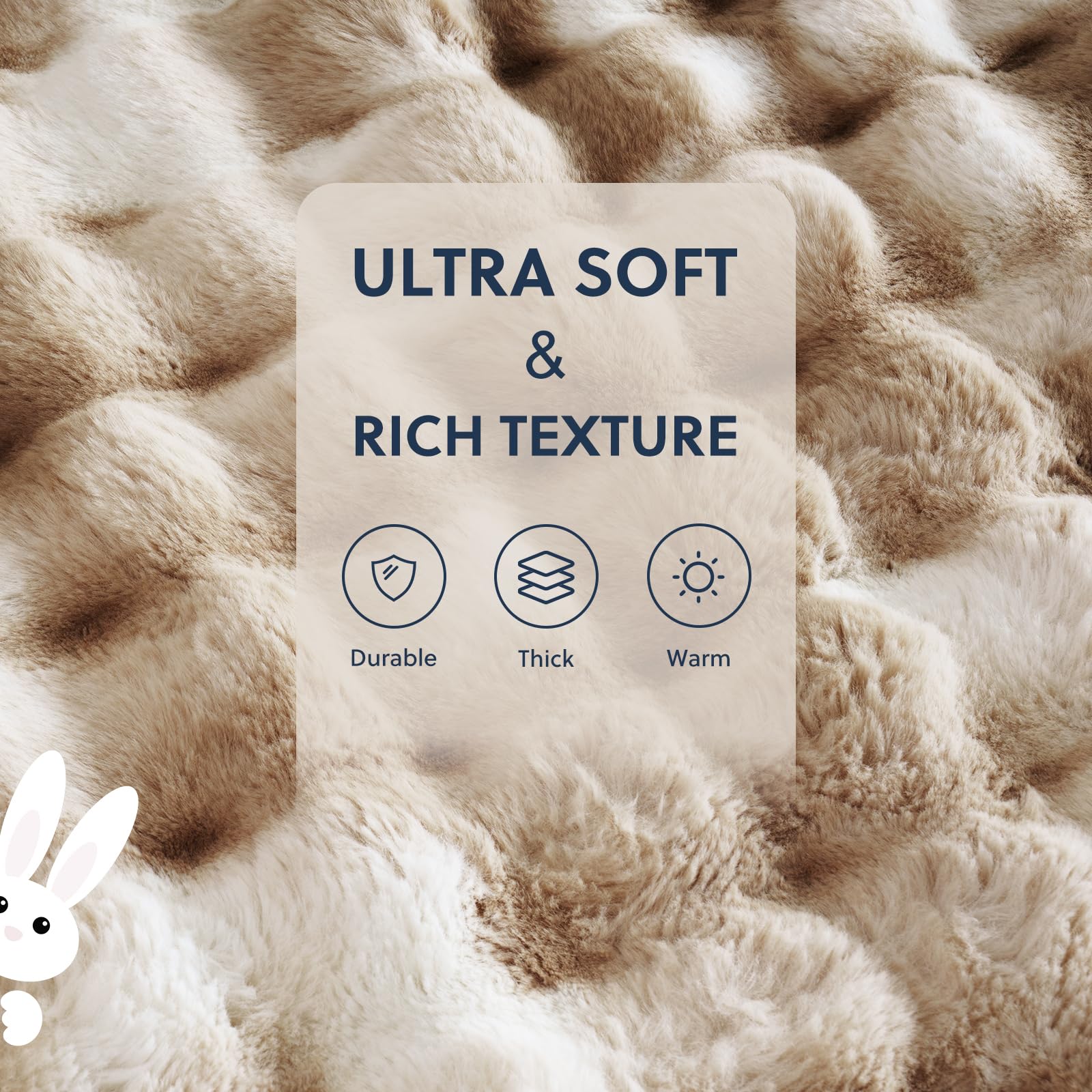 Manta De Pelo Largo Extra Gruesa - 270x230 Cm, Suave Y Cálida Para Cama O Sofá En Invierno