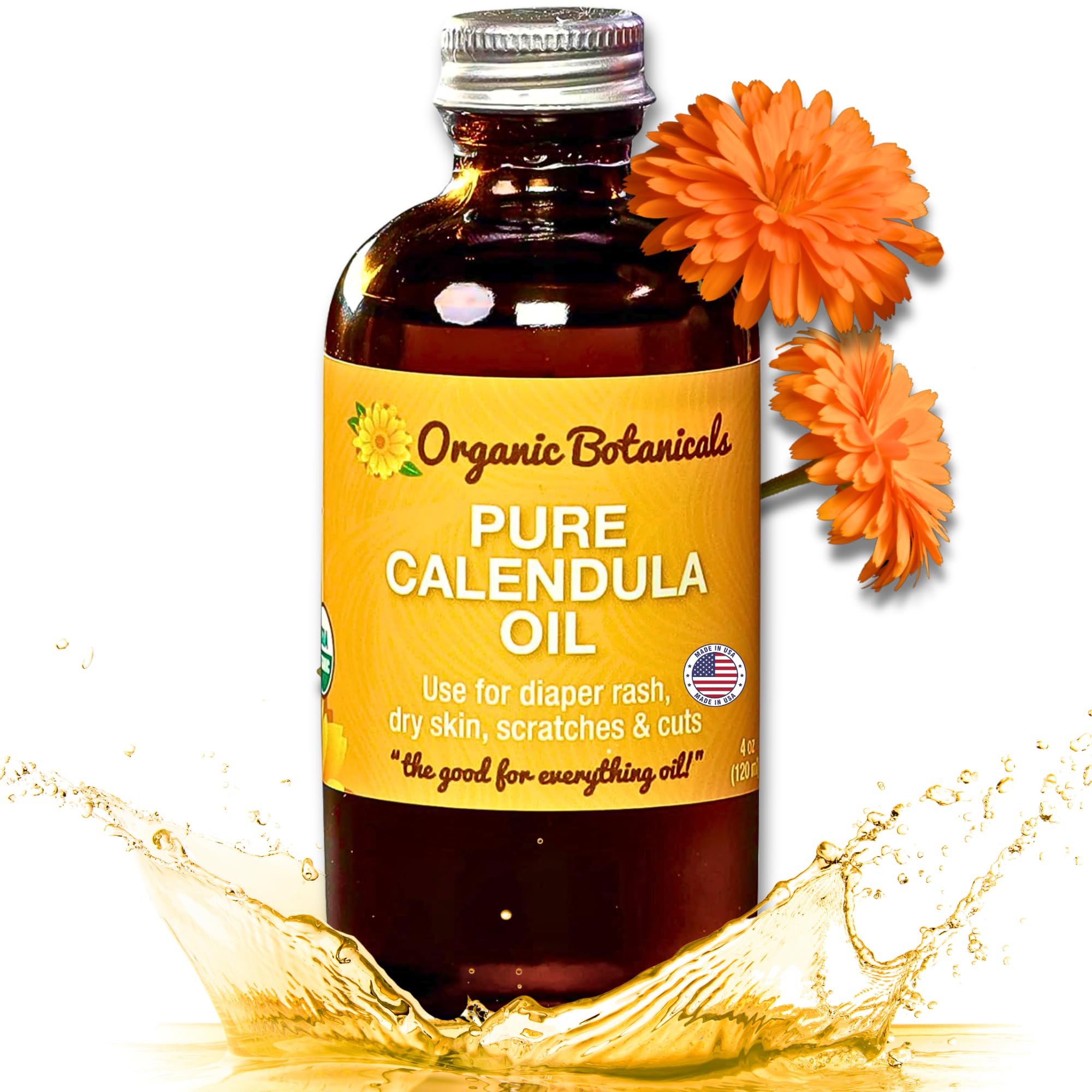 Amazon.com : Organic Botanicals, Calendula Oil Organic for Skin