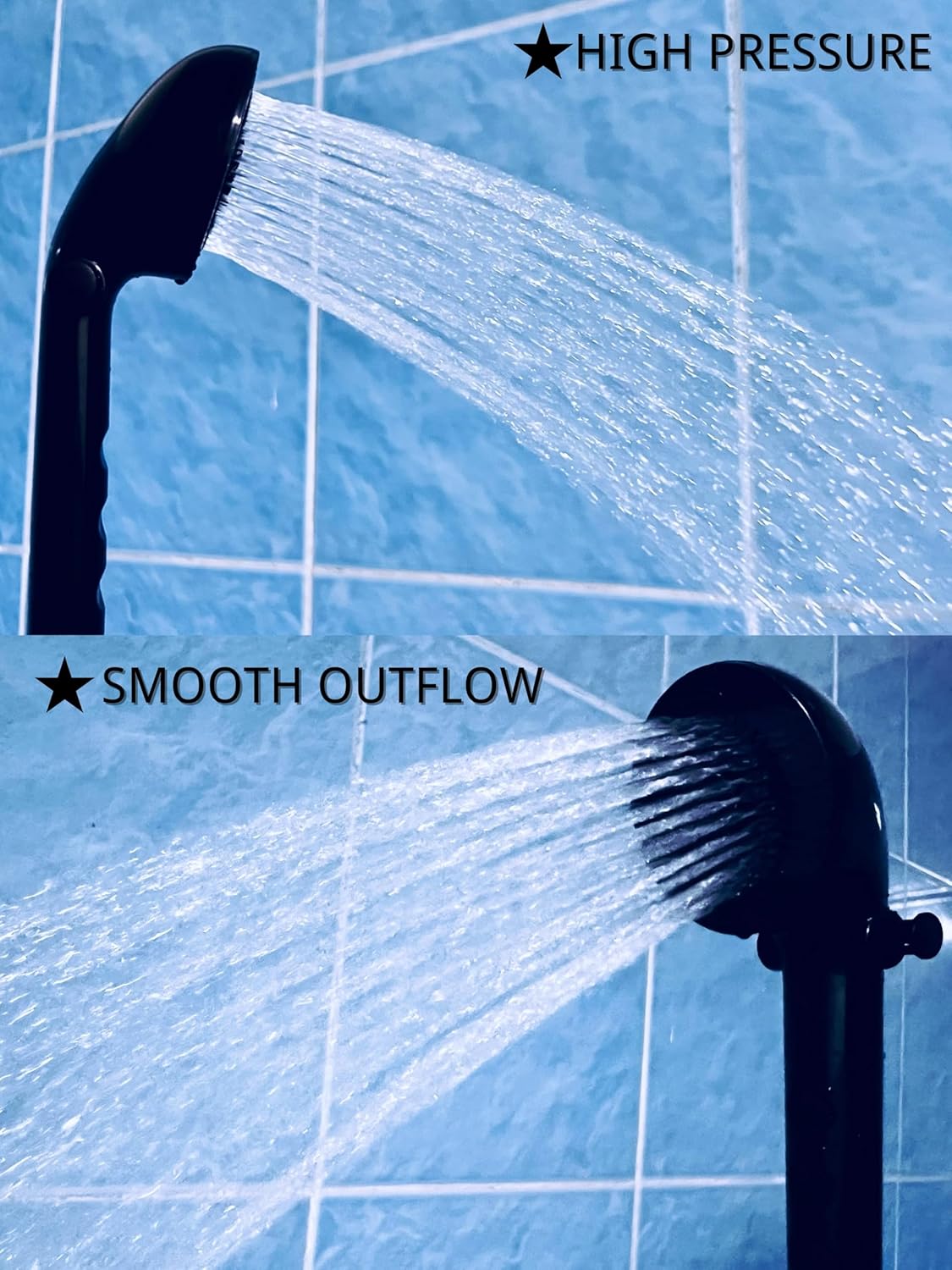 RV Exterior Shower Box Outdoor Camper Trailer Shower Kit with Shower Faucet Shower Head and Hose wall box portable use for Camper Van Travel Trailer Motorhome and Boat (Black)