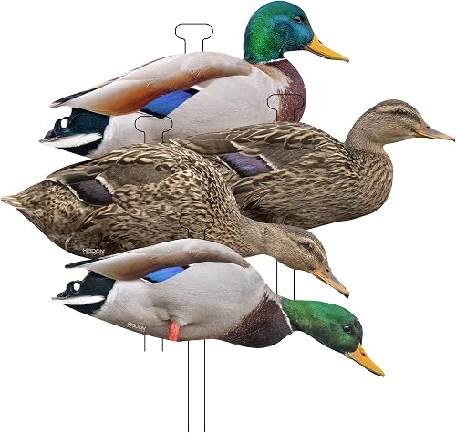 Higdon Outdoors Flats Mallard Standard Silhouette Waterfowl Decoy, 12-Pack
