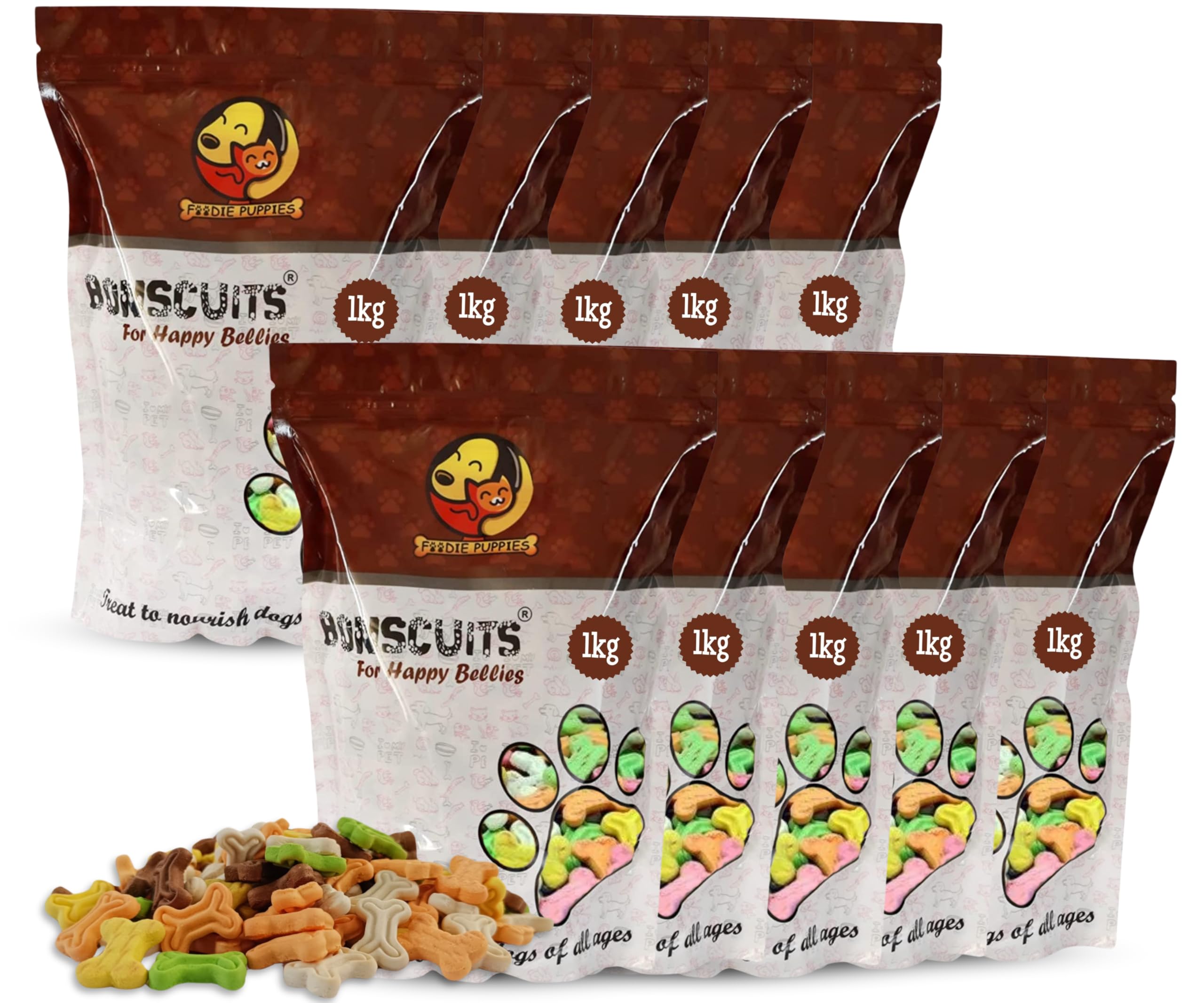 Foodie Puppies Freshly Baked Assorted Flavor Treat Biscuits for Adult Street Dogs - 10Kg | Crunchy Texture | 100% Natural & Digestible | Enriched with Vitamins & Minerals (B0BDM8NFR9) Amazon Price History, Amazon Price Tracker