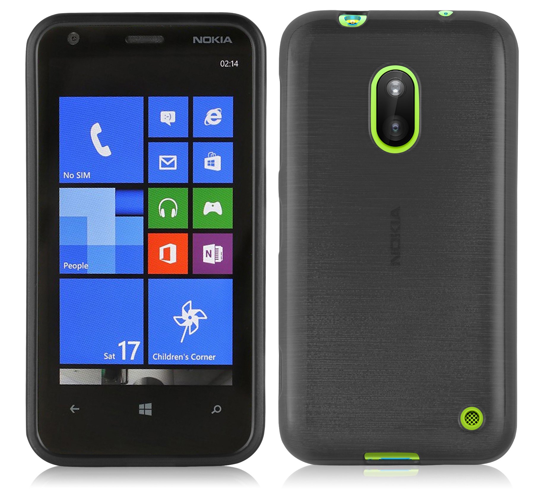 CadoraboCase works with Nokia Lumia 620 in BLACK - Shockproof and Scratch Resistant TPU Silicone Cover - Ultra Slim Protective Gel Shell Bumper Back Skin