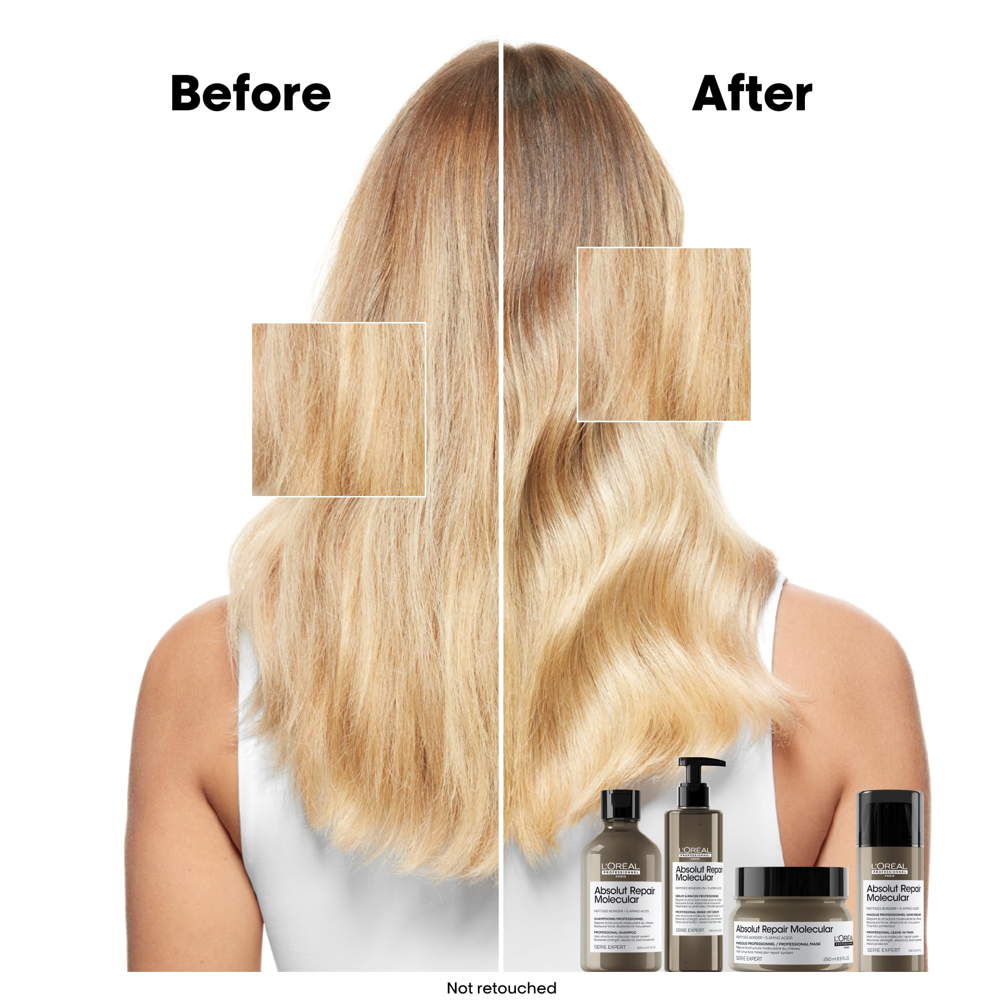 Absolut Repair Molecular Pflege-Duo für stark strukturgeschädigtes Haar, Rinse-Off Serum und Maske 250ml