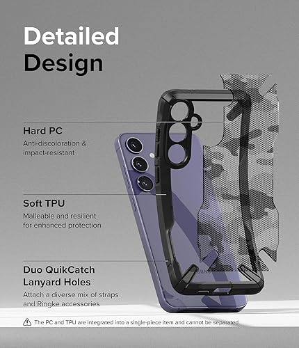 Miniatura 7 de Ringke Fusion-X recortes precisos para lentes de cámara Compatible con Samsung Galaxy S24 Case 5G, parachoques aumentado, diseño militar, parte