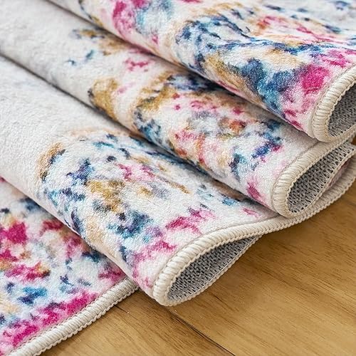 Miniatura 2 de Alfombra lavable a máquina de 8 x 10 pies, diseño vintage, lavable con alfombras antideslizantes para sala de estar, dormitorio, alfombra tejida