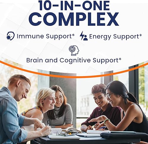 Miniatura 3 de Cápsulas de suplemento de hongos  Complejo de hongos 10 veces con melena de leones Cordyceps Shiitake Reishi suplementos de hongos  píldoras de