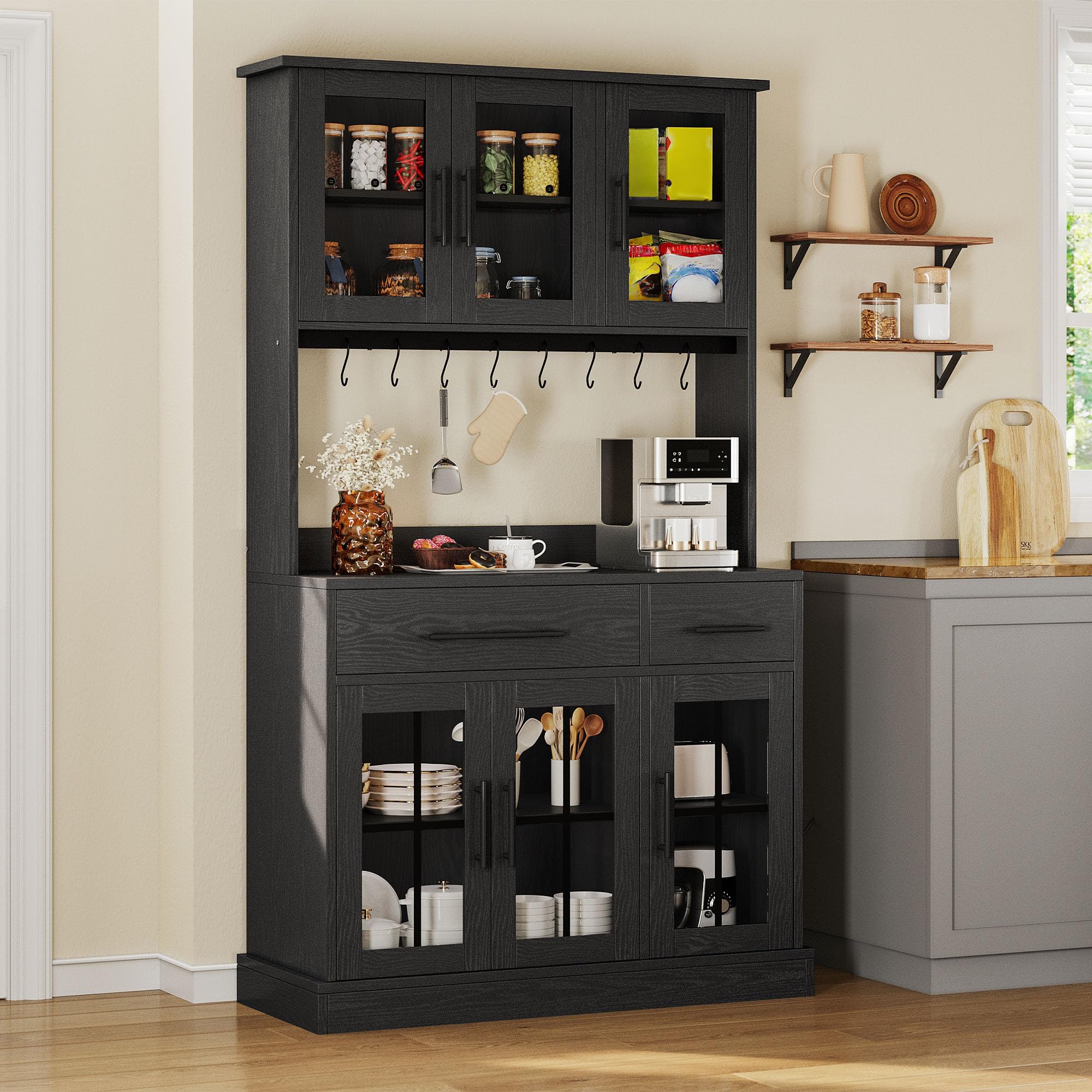 Amazon.com: YITAHOME 71'' Kitchen Pantry Storage Cabinet with