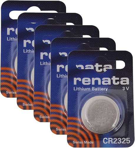 5pk Renata - Batería de celda de moneda CR2325 3V de litio que reemplaza a DL2325, BR2325