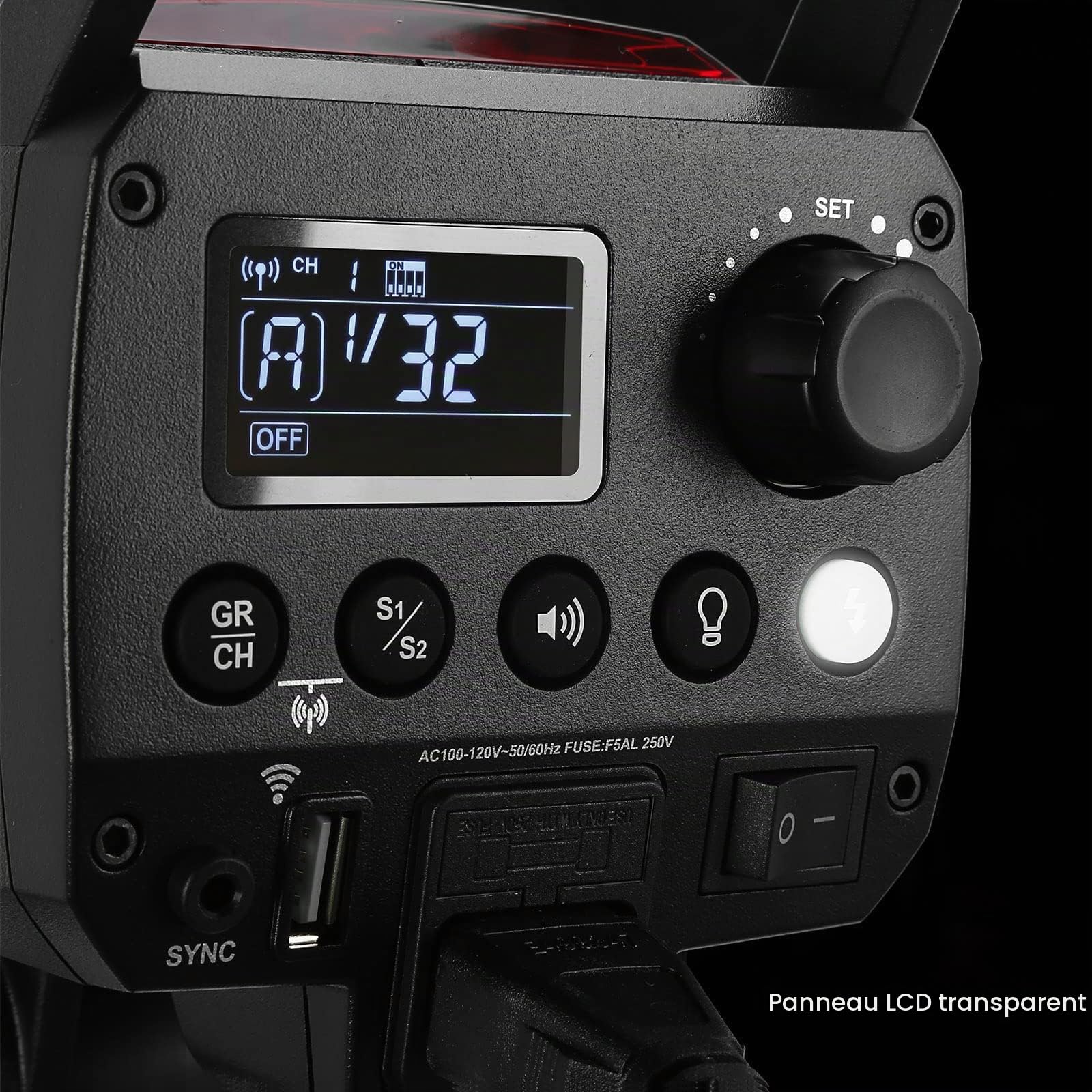 Godox MS300V Flash de Studio 300W 2,4G Monture Bowens Lampe LED | GN58, 5600K ±200K, Système sans fil 2,4G intégré, Lampe LED de Modélisation, Réflecteur Standard, idéal pour Studio, Portrait