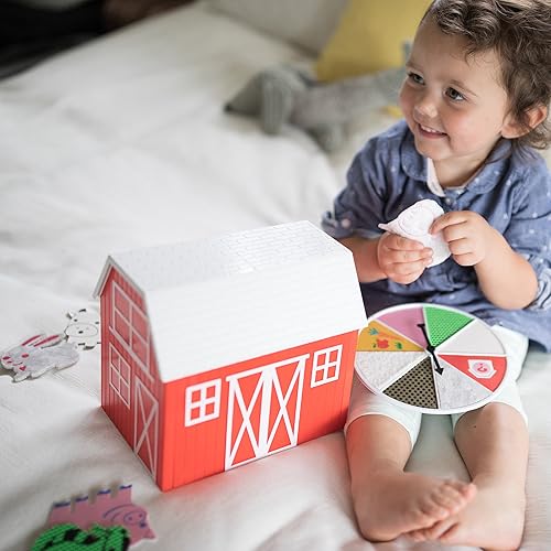 Miniatura 4 de Educational Insights Petting Zoo - Juego de aprendizaje para niños de 2 a 4 jugadores, juego giratorio táctil a juego de animales de granja para