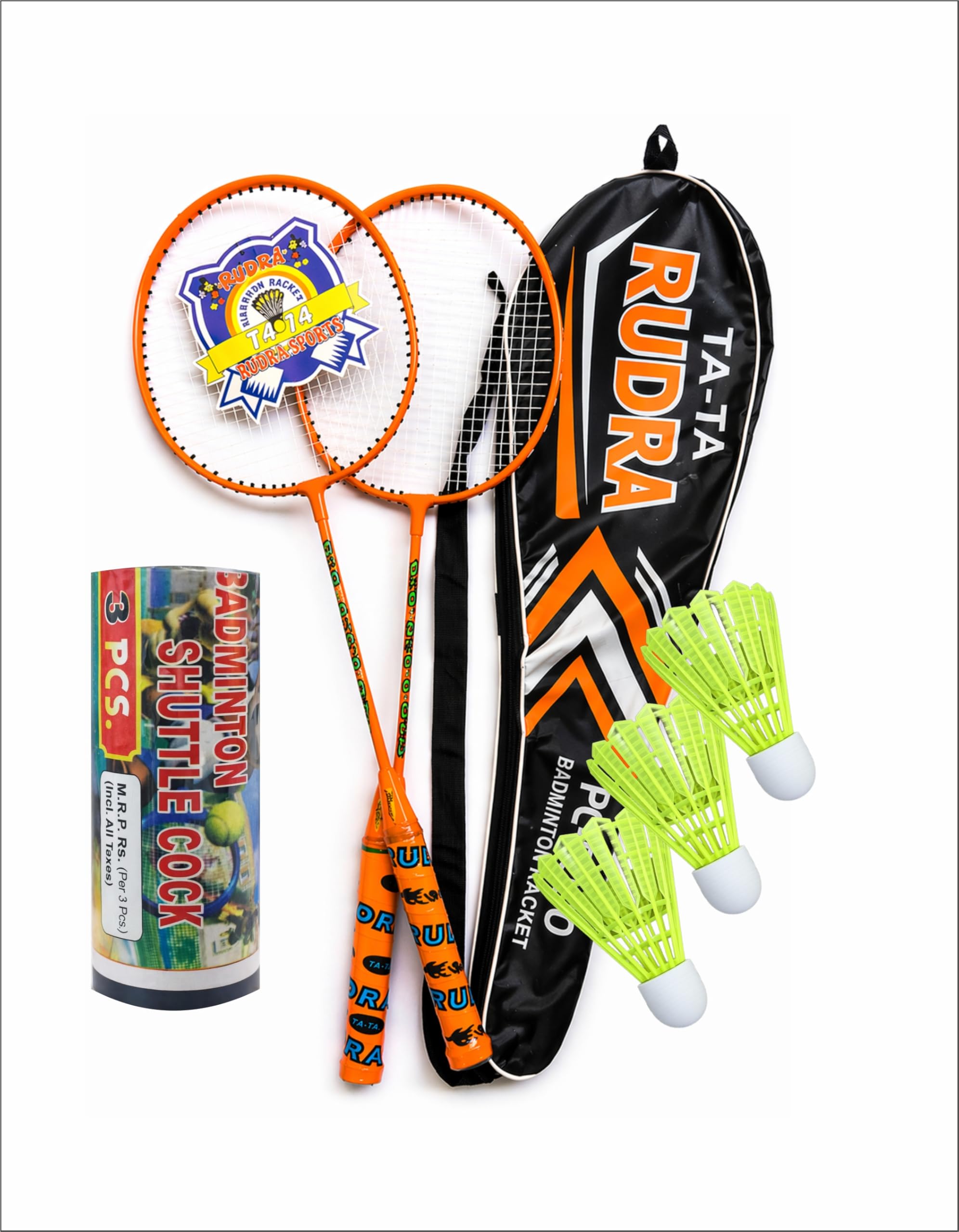 Smash Badminton Racket- for Men & Women. Lightweight Aluminum Frame with High Tension Strings. Indoor/Outdoor Badminton Racquet for Training, Power Play & Control. (Orange)-picture-27