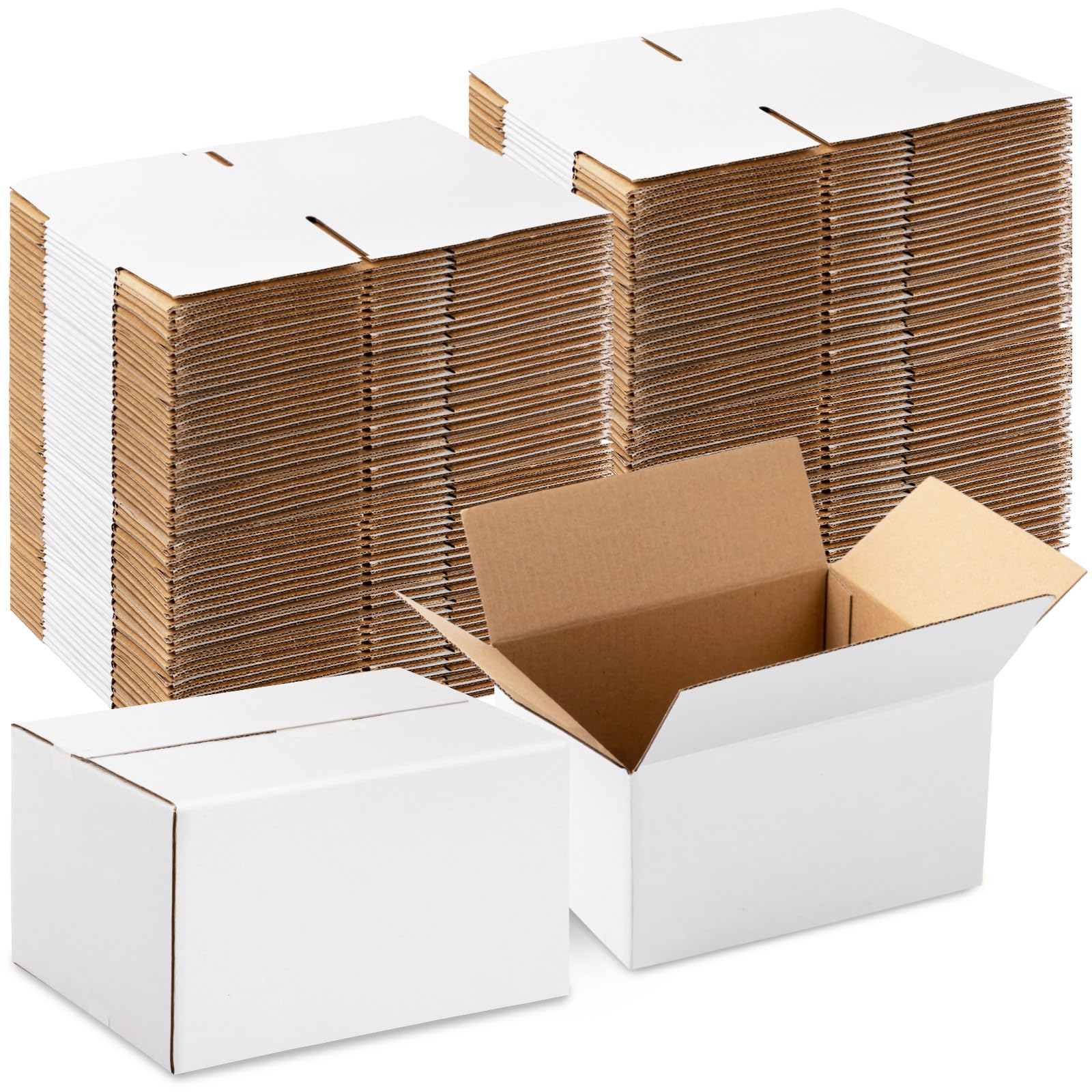 Yeaqee 72 Pcs 7x5x4 Inch Shipping Boxes Corrugated Cardboard Small Shipping Boxes for Packaging Mailing Packing Moving Small Business Storage Crafts