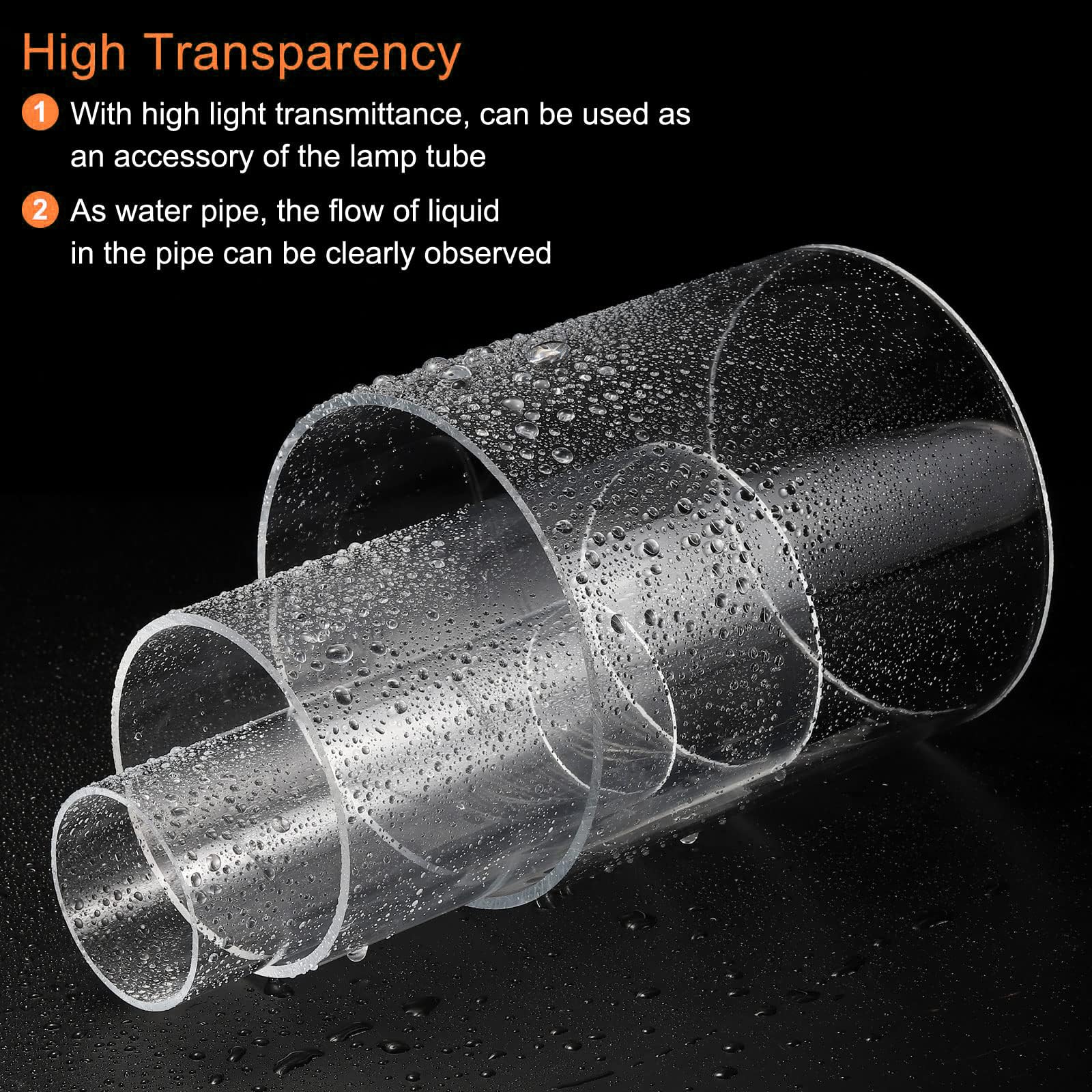 OLYCRAFT 305x55mm Acryl Ronde Buis Clear Stijve Acryl Pijp Clear Ronde Buis Holle Rondes Bar Staaf Voor Diy Ambachten Lampen Aquarium Architecturale