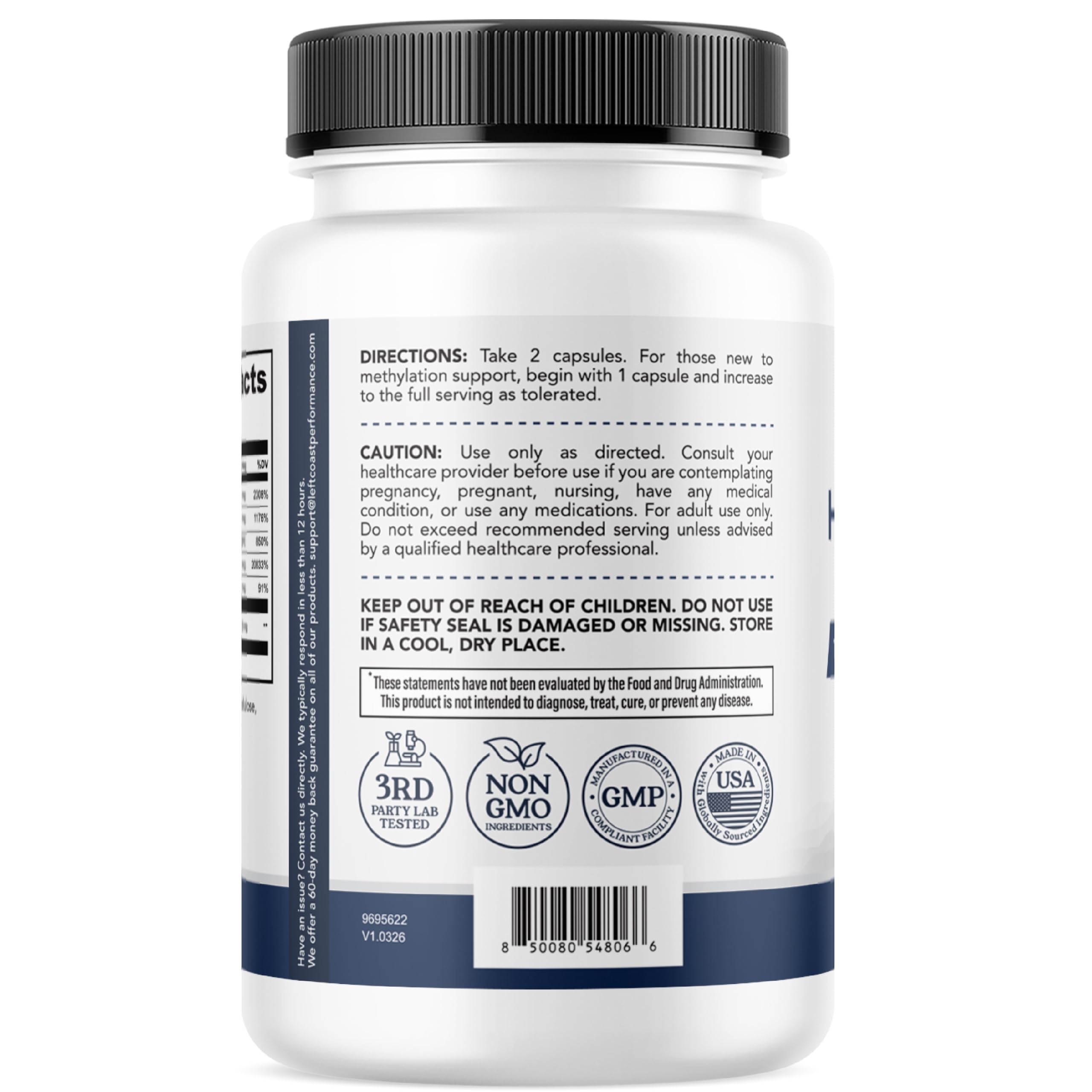 Homocysteine Support with Methylfolate, Methyl B12 & TMG, 120ct — Amazon image 8
