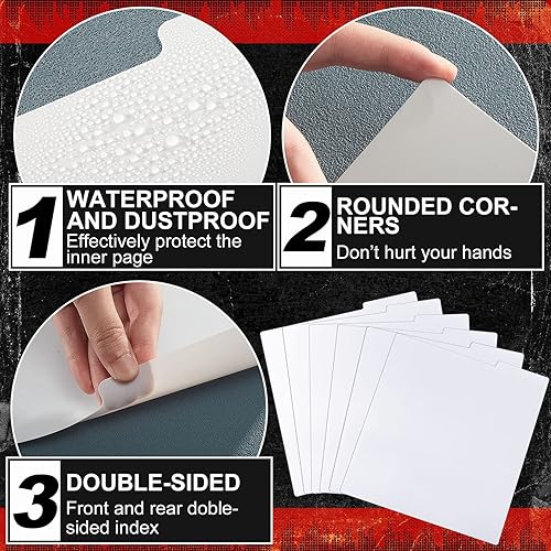 Miniatura 3 de 30 separadores de discos de vinilo a granel de 12.5 x 13.49 pulgadas, accesorios de discos de vinilo LP con pestañas para protección de organización