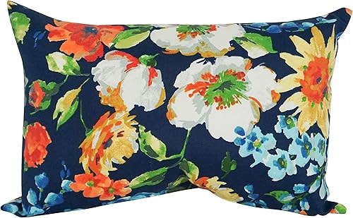 Miniatura 2 de Blazing Needles Almohada rectangular para interiores y exteriores, 19 x 11 pulgadas, Alfinia Fresco Caspian, 2 unidades