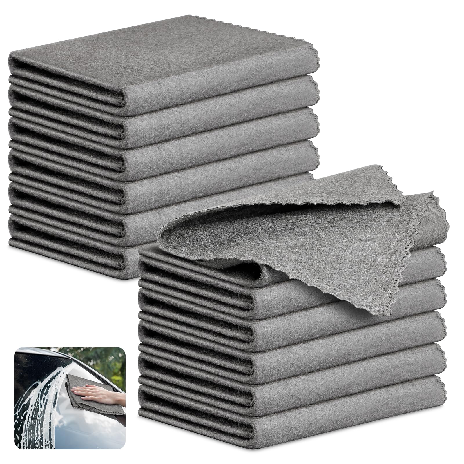 Panni Magici Ispessiti, 5 Pezzi 30X40CM Microfibra Senza Aloni Riutilizzabili