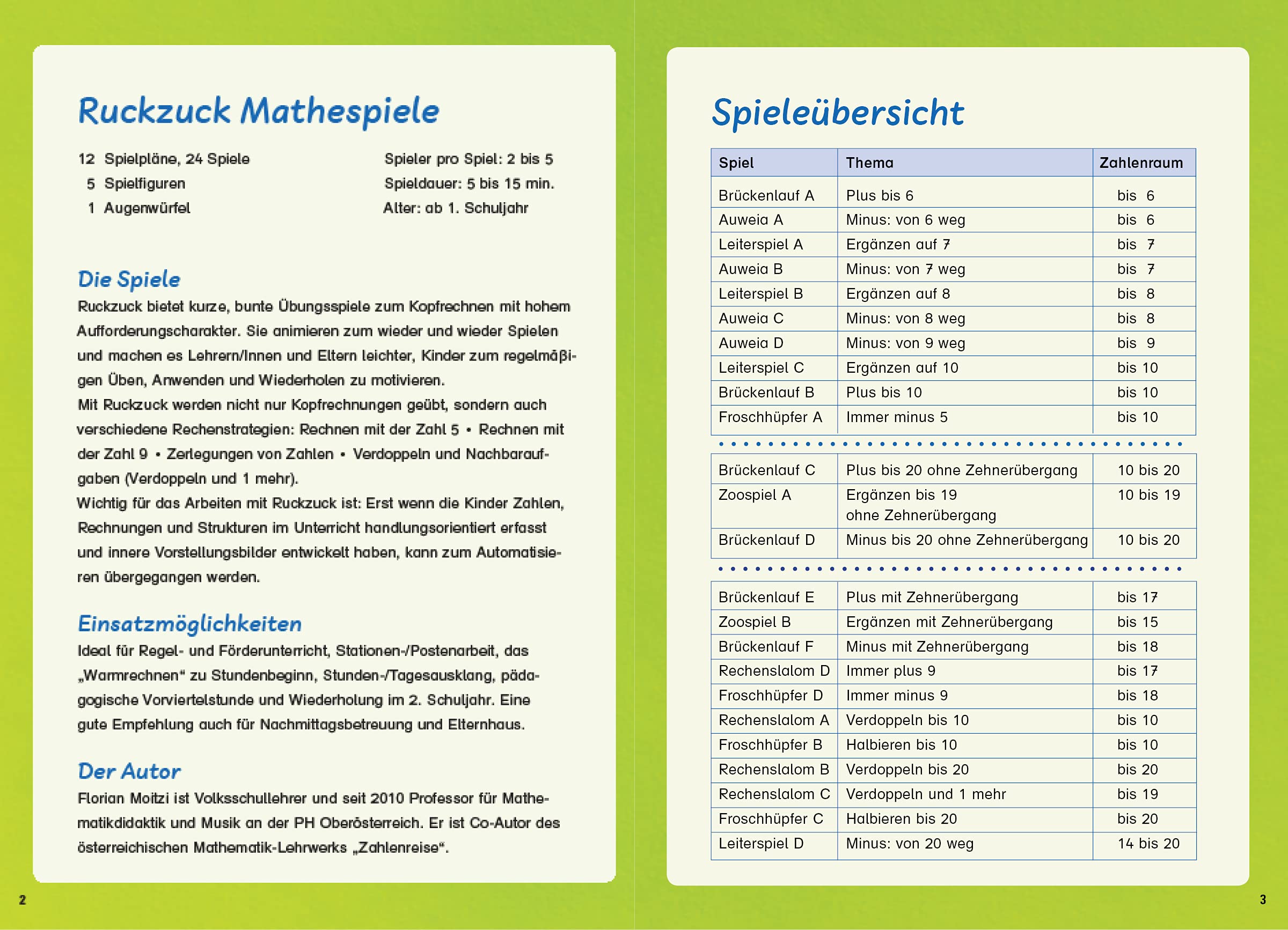 Ruckzuck Mathespiele: Rechnen bis 20 (Mathematik Spiel- und Übungsmaterial)