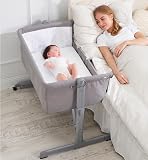 Babify - Minicuna colecho Regulable, multialtura, Inclinable con colchón Incluido de color Gris