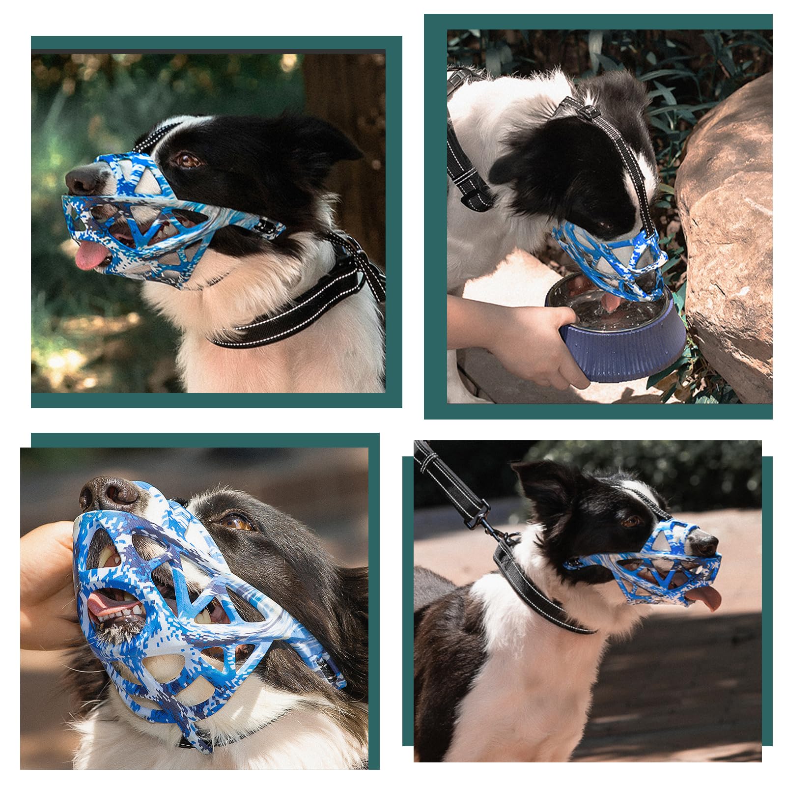 PETCUTE Muselière pour Chien,Réglable Museau de Chien avec Bande Réfléchissante,Mieux prévenir Les morsures, mâcher et aboyer Museau,Muselière pour Petits Chiens,pour Moyens Et Grands Chiens