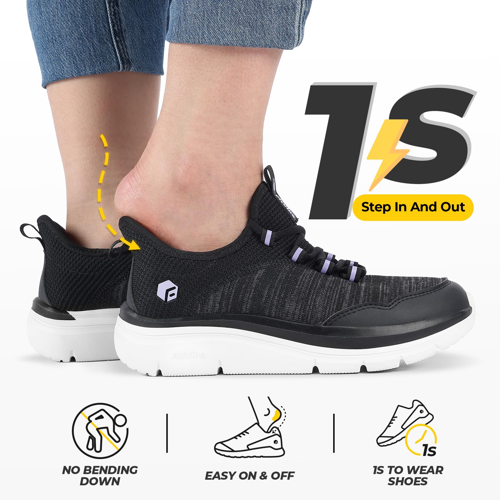 FitVille Scarpe da Camminata Donna Pianta Larga Leggere Sneakers Ginnastica Sportive Comode Scarpe da Passeggio Fitness Ammortizzate