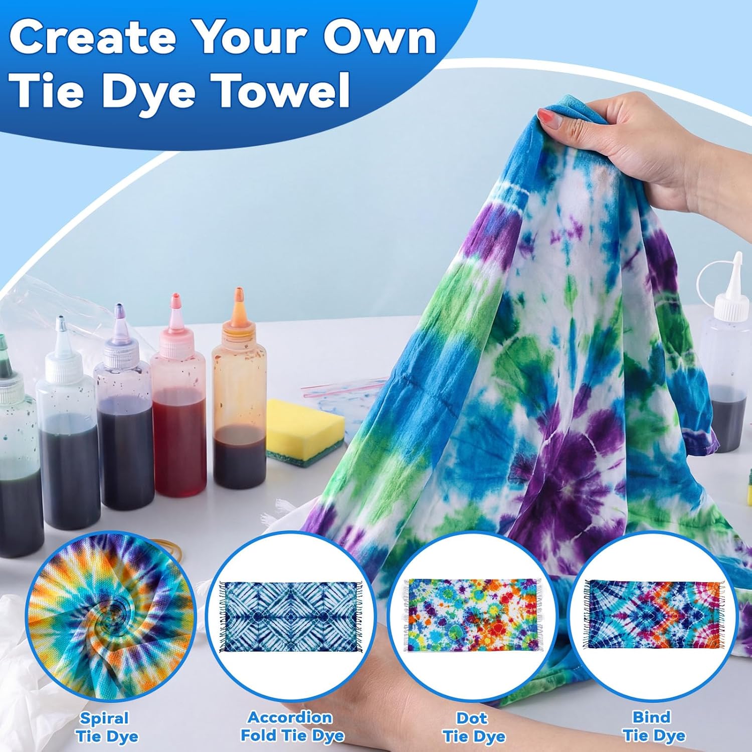 3 Pcs Turkish Beach Towels for Tie Dye Kit, Oversized 71x39 Inch White Beach Towel Bulk Bath Pool Blanket for DIY Tie Dye Projects, Parties, School & Summer Camp Crafts