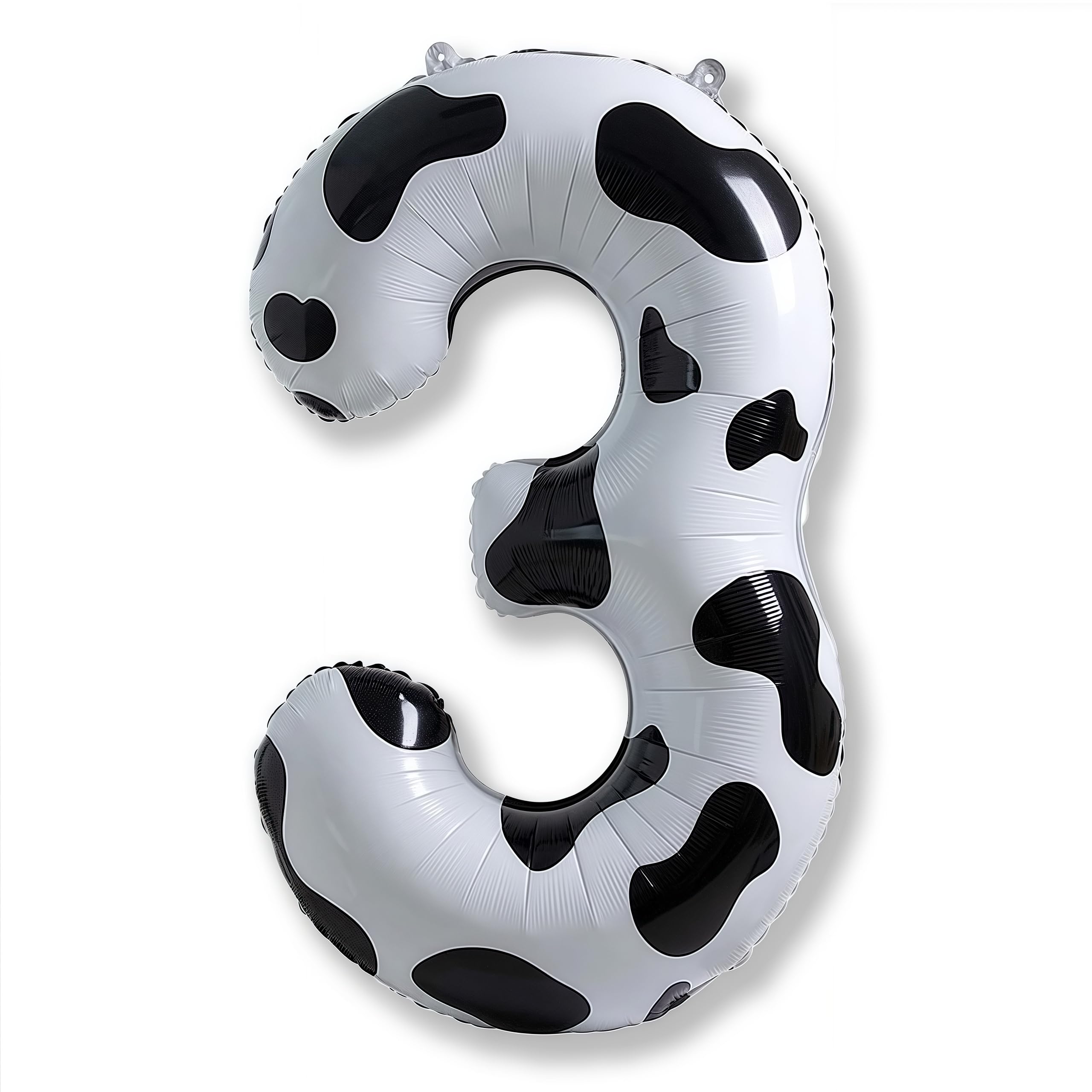 Bauernhof 3. Geburtstag Deko für Mädchen, Große Helium Kuh Druck Zahl 3 Luftballon Geburtstagsdeko, 40 Zoll Folienballons für Kinder Jungen 3. Bauernhof Tierthema Geburtstag Cowgirl Cowboy Party Deko