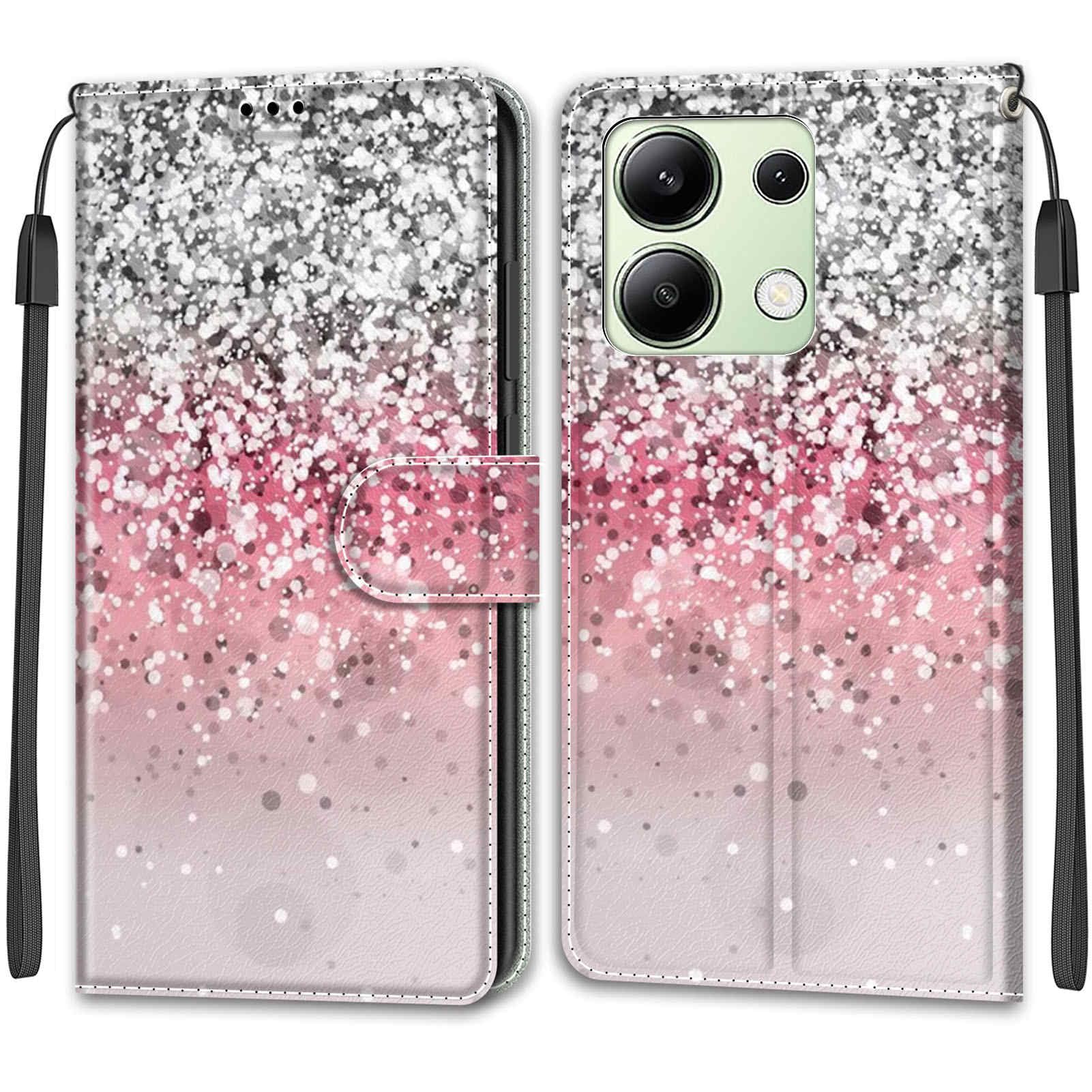 LBH Custodia Portafoglio Per Xiaomi Redmi Note 13 - Pelle Sintetica, Con Slot Carte E Chiusura Magnetica - Nero, Stile Vintage